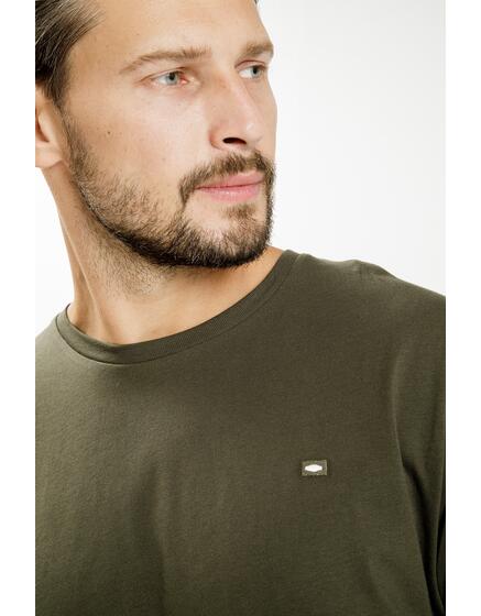 T-shirt męski zielony 15250-002 KHAKI